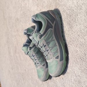 ASOLO Gore-Tex Women's 7 Outdoor Hiking Shoes Sneakers Green Gray